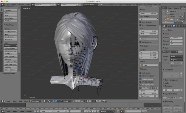 Blenderでの3d女の子キャラモデリングの全てを完全解説するよ