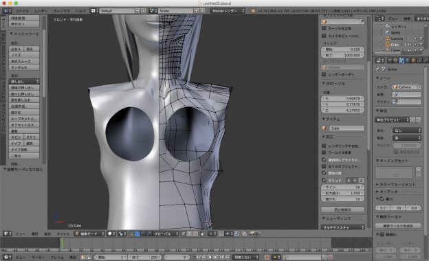 Blenderでの3d女の子キャラモデリングの全てを完全解説するよ