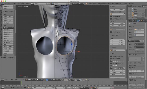 Blenderでの3d女の子キャラモデリングの全てを完全解説するよ