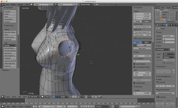 Blenderでの3d女の子キャラモデリングの全てを完全解説するよ