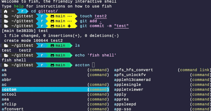 Fish shellの使い方。プラグインなしでもここまで可愛くできる！