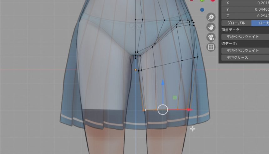 Blenderでの女の子モデリング工程