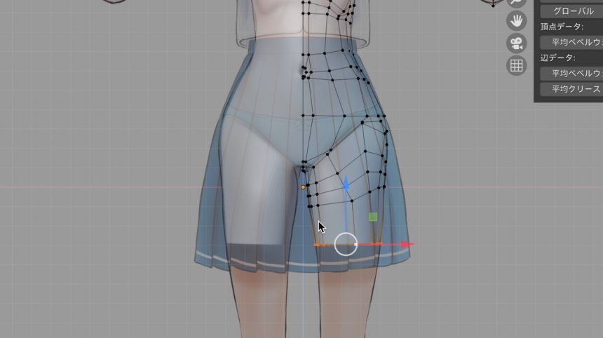 Blenderでの女の子モデリング工程