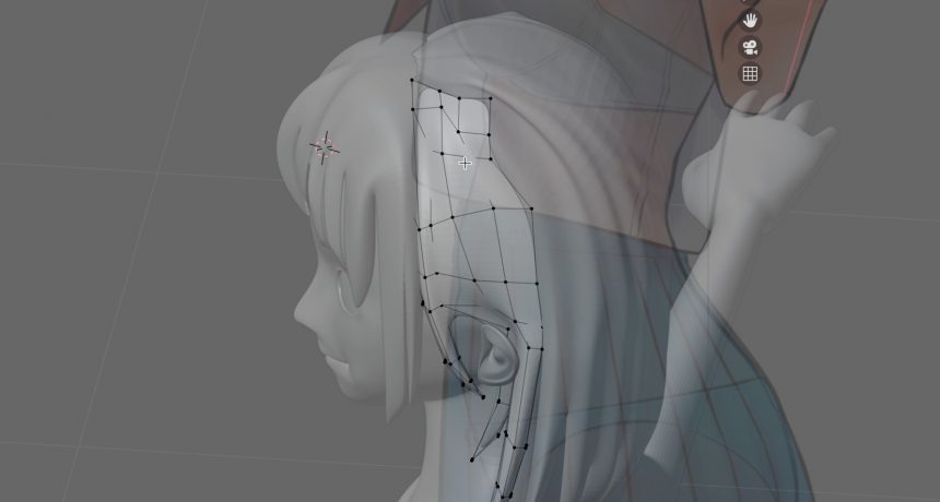 Blenderでの髪のモデリング