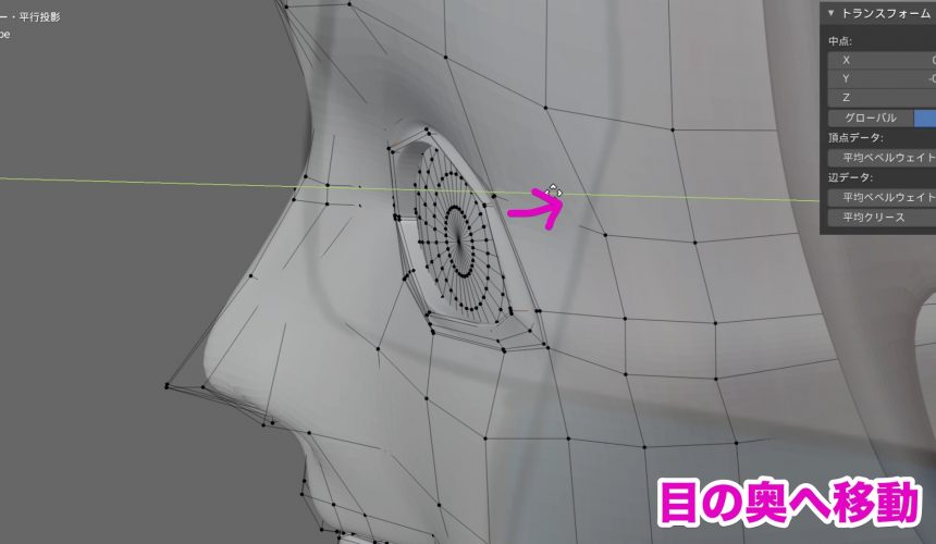Blenderでの目のモデリング