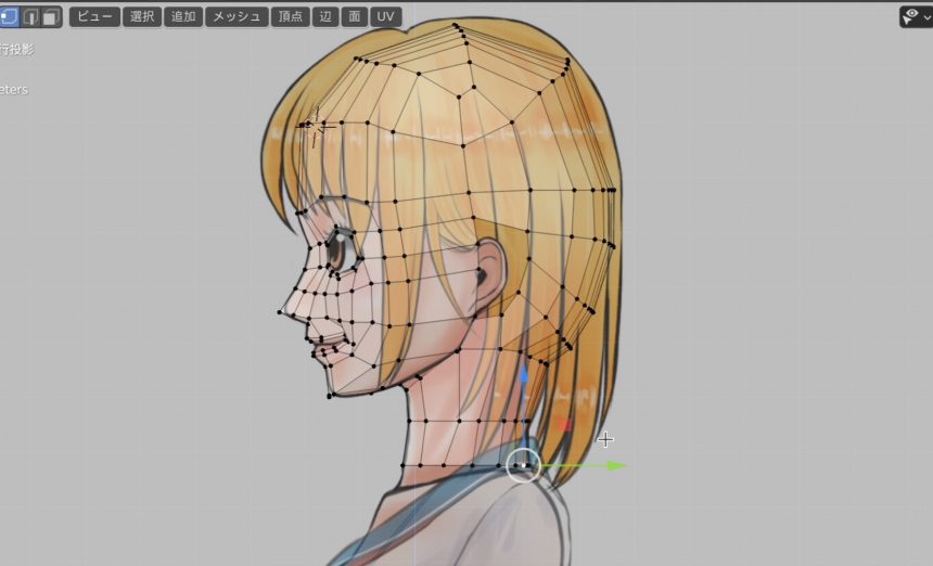 Blenderでの女の子モデリング工程