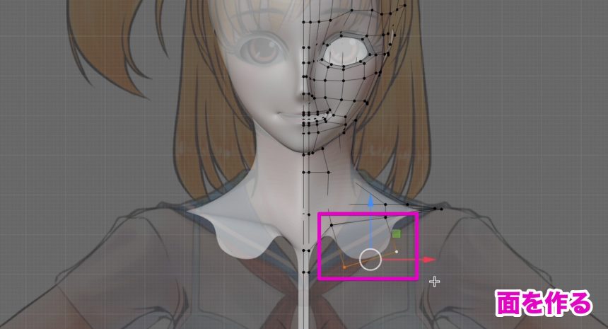 Blenderでの女の子モデリング工程