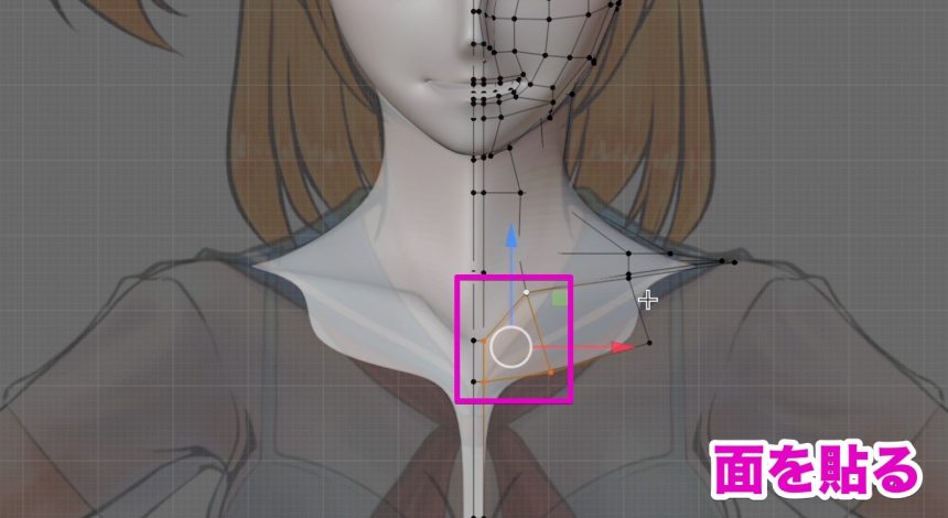 Blenderでの女の子モデリング工程