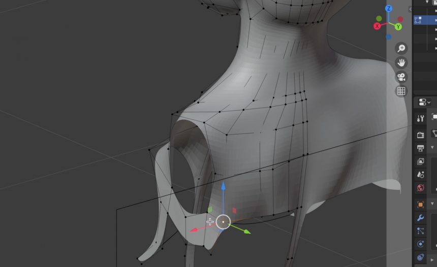 Blenderでの女の子モデリング工程