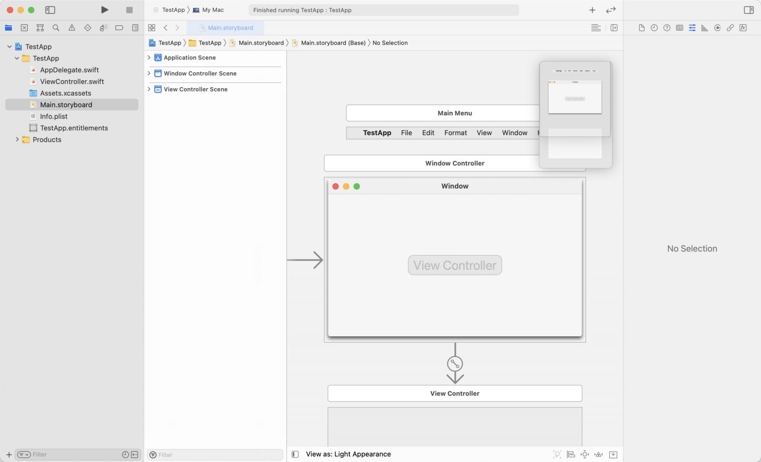 【Xcode】Storyboardを使ってMacアプリ開発に挑戦。