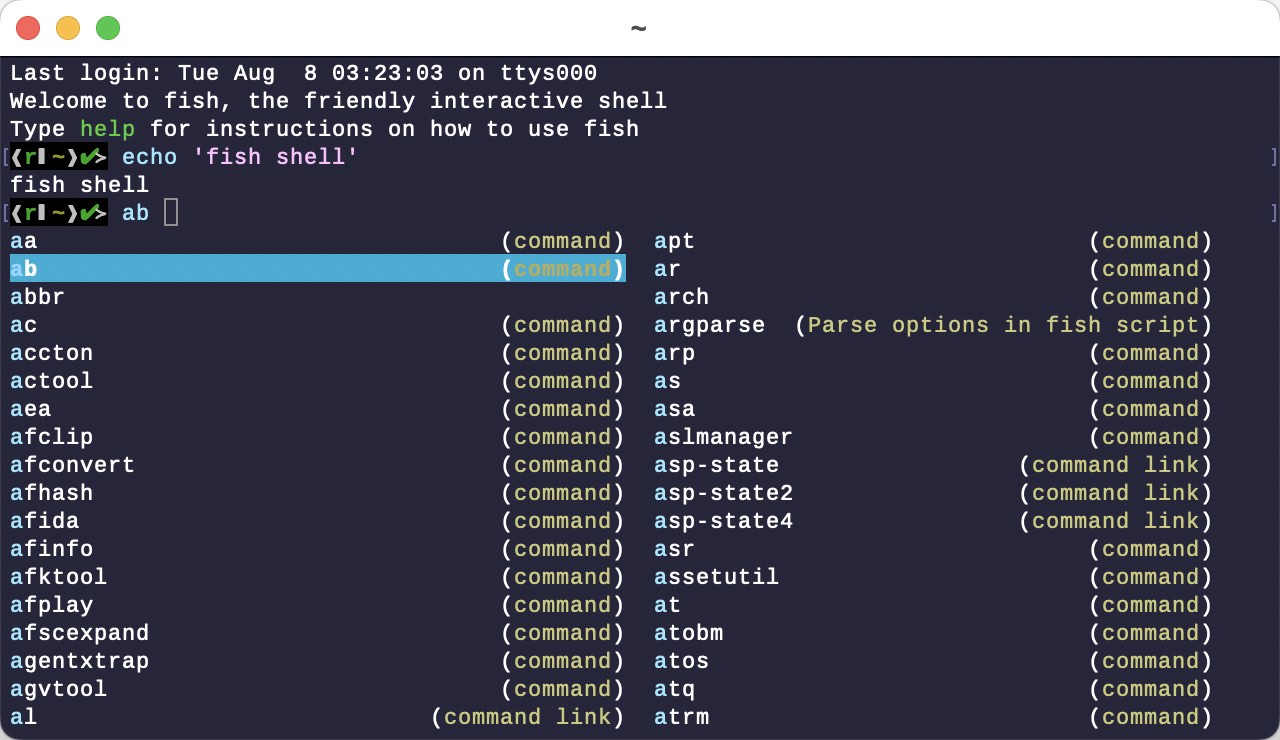 Fish shellの使い方。プラグインなしでもここまで可愛くできる！